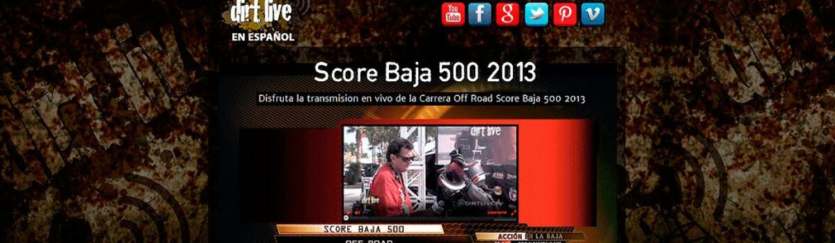 Diseño y Desarrollo Web Dirt live Score Baja 5000 – 2013