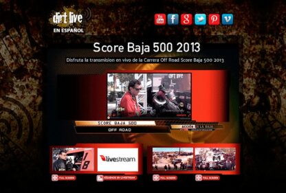 Diseño y Desarrollo Web Dirt live Score Baja 5000 – 2013